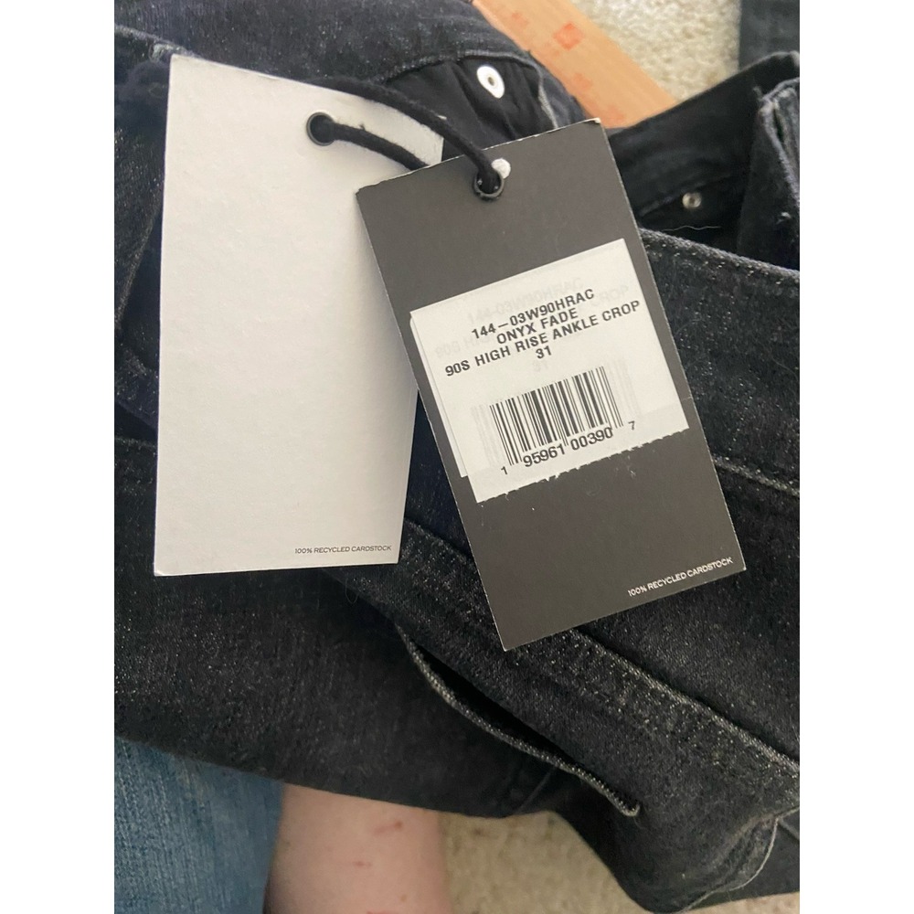 Women's Re/Done Black 31 -90s High Rise Ankle‎ Crop Jeans-Size 31-New With Tags - Picture 5 of 8